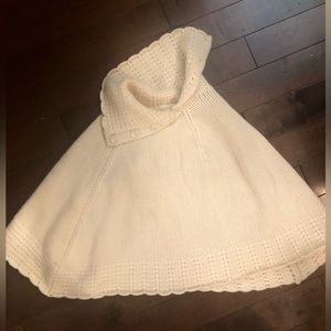 Lambs wool cape/ poncho/ sweater. Beautiful cream colour